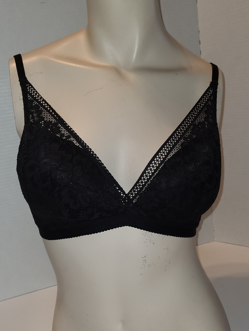 knix Black Lace Wireless Bralette Size Small